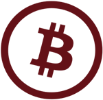Bitcoin-symbol i en cirkel